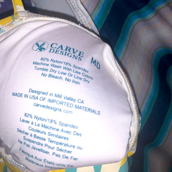 2 in 1 Tankini Top NWT Palms and Yellow - Picture 11 of 13